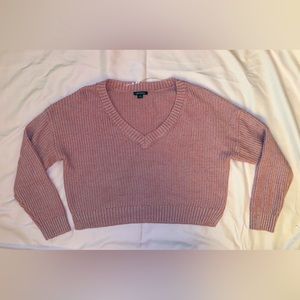 Pink Cropped Sweater